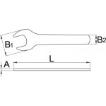 135/2 - Jednostronny klucz płaski do zaworów gazowych