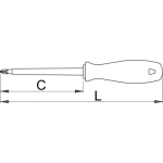 613VDE - Wkrętak krzyżakowy (PH), izolowany, VDE