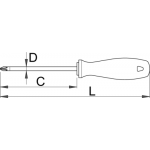 625CR - Wkrętak krzyżakowy CR (PZ)