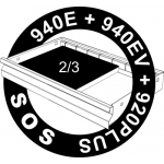 964/2CSSOS - Zestaw kluczy płasko-oczkowych, długich, na wkładce SOS