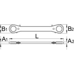 165 - Klucze oczkowe z dwukierunkowym mechanizmem zapadkowym