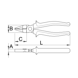 420/1VDE - Szczypce monterskie, izolowane
