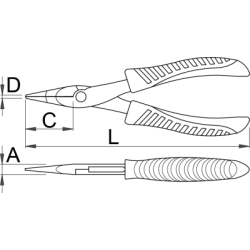 512/4E - Szczypce dla elektronika, odgięte