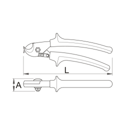 580/1VDE  - Nożyce do cięcia kabli, izolowane