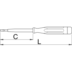 630VDE  - Wkrętak ze wskaźnikiem napięcia 220 - 250 V