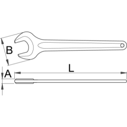 117/4 - Klucz płaski, jednostronny