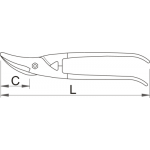 563R/7PR  - Uniwersalne nożyce do blachy