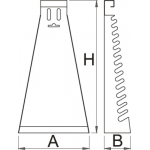 977/4 - Metalowy stojak na klucze oczkowe osadzone obustronnie