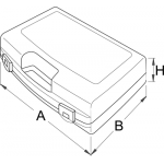 981PBM1 - Plastikowe pudełko na klucze nasadowe
