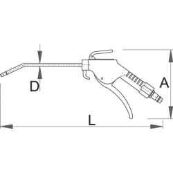 1508B -  Pistolet do przedmuchiwania - długi