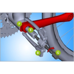 1626A - Zestaw do demontażu korby i instalacji łożyska Campagnolo Power i Ultra Torque jak również do Fulcrum Ultra Torque