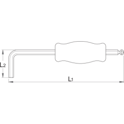 1780/3G - Klucz trzpieniowy, sześciokątny z uchwytem