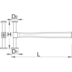 1935 - Młotek z podwójnym końcem, okrągłym