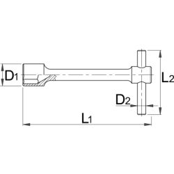 212/2 - Klucz nasadowy do kół, uchwyt przesuwny T