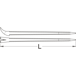 300/6E - Łapka - łom dwustronny