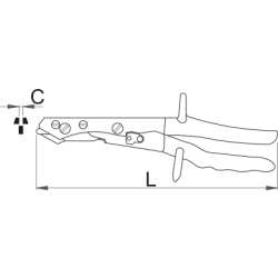562/3P  - Nożyce matrycowe do blach płaskich