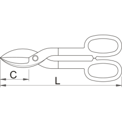 573/7P - Nożyce do blachy - ostrza proste