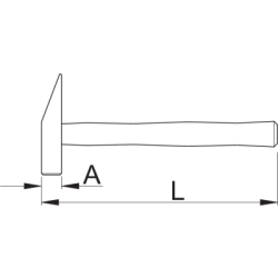 810 - Młotek murarski z drewnianym trzonkiem
