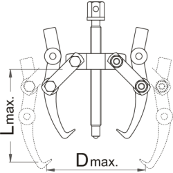 682/2 -  Ściągacze z trzema regulowanymi ramionami