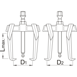 683/2 - Ściągacze dwuramienne, z przesuwnymi ramionami