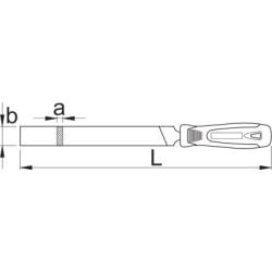 760HS - Pilnik płaski z rękojeścią, gładzik