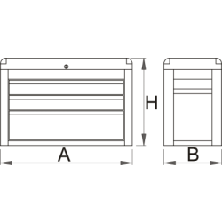 938/3V - Skrzynka narzędziowa Eurostyle - z 3-ma szufladami