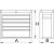 939/5E - Szafka narzędziowa Eurostyle - z pięcioma szufladami
